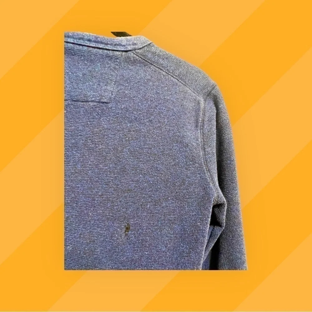 Banana Republic Long Sleeve Thermal Ultra Soft Waffle Shirt, Men’s XXS, Navy